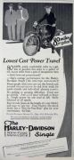 1926 Harley Davidson Ad ~ New Type Single