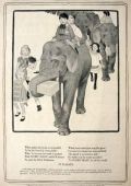 1905 Ivory Soap Ad ~ Elephants Carry Large Soap Bars