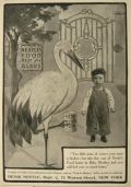 1905 Nestles Baby Food Ad ~ Little Boy, Big Stork