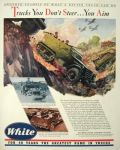 1942 WWII White Army Trucks Ad ~  Scout Car Photo