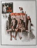 1926 Fisk Tires Ad ~ Kids on Pumpkin Cart