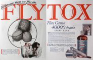 1926 Fly-Tox Insect Spray Ad ~ Magnified Fly's Foot