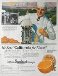 1926 Antique Sunkist Juicer Ad ~ California For Flavor