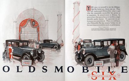 1926 Oldsmobile Six Ad ~ Car Dealership