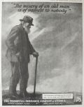 1926 Prudential Insurance Ad ~ The Misery Of An Old Man