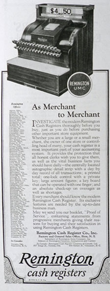 1926 Remington Cash Register Ad ~ Merchant to Merchant