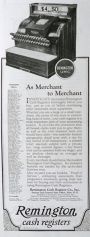 1926 Remington Cash Register Ad ~ Merchant to Merchant