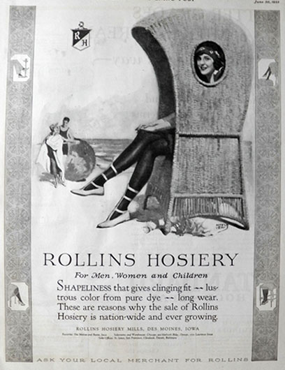 1923 Rollins Hosiery Ad ~ Andrew Loomis