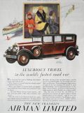 1928 Franklin Airman Car Ad ~ Luxurious Travel