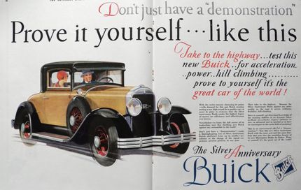 1928 Silver Anniversary Buick Ad