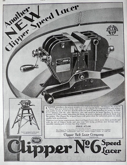 Repegar picnic toma una foto 1928 Clipper Belt Lacer Speed Lacer Ad, Vintage Hardware & Paint Ads