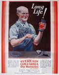 1928 Eveready Columbia Dry Batteries Ad ~ Long Life!