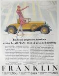 1929 Franklin Automobile Ad ~ Airplane Feel