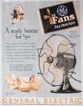 1928 GE Electric Fan Ad ~ A Ready Breeze