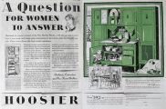 1929 Hoosier Cabinet Ad ~ Two Pages