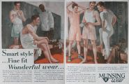 1929 Munsingwear Ad ~ Locker Room Men in Underwear