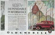 1929 Oldsmobile Two Door Sedan Ad ~ Dependable Performance