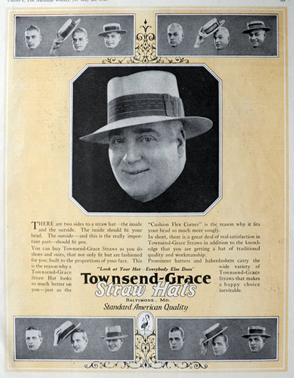 1926 Townsend-Grace Straw Hats Ad