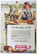 1926 Baby Ruth Candy Ad ~ Fishing Off the Pier