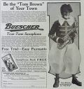1923 Buescher Saxophone Ad ~ Tom Brown in Blackface