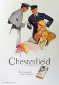 1926 Chesterfield CIgarettes Ad ~ Army Navy Men