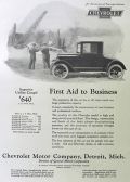 1924 Chevy Utility Coupe Ad ~ First Aid to Business