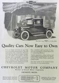 1923 Chevy Utility Coupe Ad ~ Easy To Own