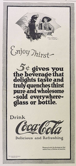 1923 Coca Cola Coke Ad ~ Delights Taste