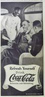 1924 Coca Cola Coke Ad ~ Waiter Serves Men