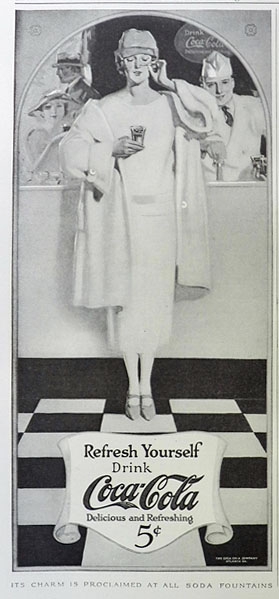 1924 Coca Cola Coke Ad ~ Fashionable Lady