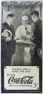 1924 Coca Cola Coke Ad ~ Men at the Soda Fountain