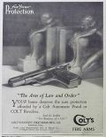 1923 Colt Pistol Revolver Ad ~ The Arm of Law & Order