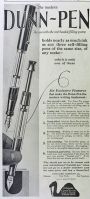 1923 Dunn Pen Ad ~ Red Headed Filling Pump