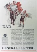 1926 General Electric Ad ~ Dad Spends Time with Son