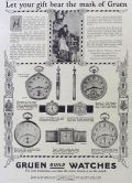 1923 Gruen Watches Ad ~ Pentagon, Empire