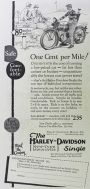 1926 Harley Davidson Motorcycle Ad ~ One Cent Per Mile!