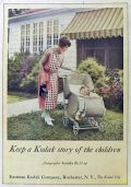 1924 Kodak Ad ~ Child in Vintage Baby Buggy