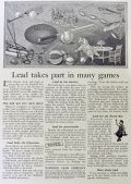 1923 National Lead Ad ~ Lead Is In Many Games