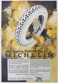 1925 Michelin Tires Ad ~ The Leading Balloon Tire