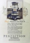 1924 Perfection Oil Heater Ad ~ Heat Wherever You Want It