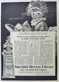 1924 Squibb's Dental Cream Ad ~ The Danger Line
