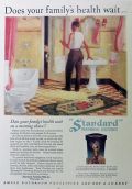 1926 Standard Plumbing Ad ~ Dad Shaves