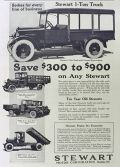 1923 Stewart Truck Ad ~ 4 Body Styles