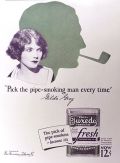 1926 Tuxedo Tobacco Ad ~ Pick the Pipe-Smoking Man ~ Gilda Gray