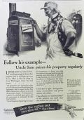 1923 Save the Surface Ad ~ Uncle Sam Paints Mailbox
