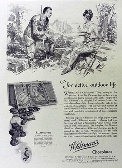 1923 Whitman's Candy Ad ~ Salmagundi Package