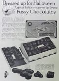 1925 Whitman's Fussy Chocolates Ad ~ Halloween
