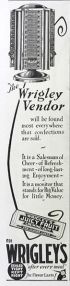 1925 Wrigley's Gum Ad ~ Old Counter Top Vendor