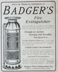1903 Antique Badger's Fire Extinguisher Ad