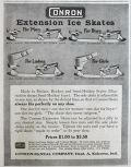 1916 Antique Conron Ice Skates Ad ~ Rocker, Hockey, Semi-Hockey